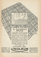 Società Del LINOLEUM - Illustrazione - Pubblicità 1928 - Advertising - Pubblicitari