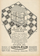 Società Del LINOLEUM - Illustrazione - Pubblicità 1928 - Advertising - Pubblicitari