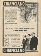 Acqua Di Chianciano (Acqua Santa) - Pubblicità 1928 - Advertising - Publicités