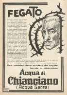 Acqua Di Chianciano (Acqua Santa) - Pubblicità 1928 - Advertising - Pubblicitari