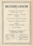 Richard Ginori - Società Di Ceramica - Pubblicità 1928 - Advertising - Pubblicitari