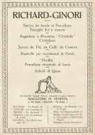 Richard Ginori - Società Di Ceramica - Pubblicità 1928 - Advertising - Reclame