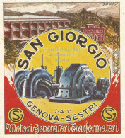 Generatori San Giorgio - Illustrazione A Colori - Pubblicità 1927 - Adv. - Reclame