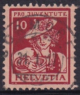 1916, 1. Dez. „Pro Juventute“: Trachten (II) Zumst. 4 / MiNr. 130 Mit Stempel ST. A(LLEN) - Waadtländer Winzerin - Gebraucht