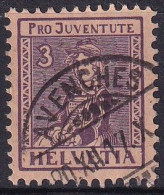 1917, 1. Dez. „Pro Juventute“: Trachten (III) Zumst. 7 / MiNr. 133 Mit Stempel AVENCHES - Walliserin - Gebraucht