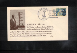 USA 1967 Space / Weltraum Space Rocket SATURN AS-501 Interesting Cover - Stati Uniti