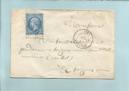 GOURDON  ( Lot ) - Gros Chiffre 1680 - Décembre 1867 Sur Napoléon  N° 22 - 1849-1876: Periodo Clásico
