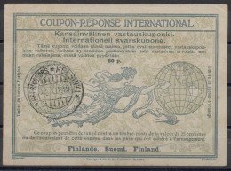 FINLAND FINLANDE 1919  Ro4  60p  First International Reply Coupon Reponse Antwortschein IRC IAS  HELSINGFORS 03.12.1919 - Interi Postali