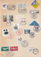 Briefmarkenbörse SÜDWEST, Sindelfingen 1986, Sammelblatt Mit 9 Verschiedenen Stempel Der Börse - Philatelic Exhibitions
