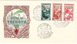 ITALIA Trieste Zone A - Fiera Di Trieste FDC, 27 VI 1953 - Marcophilie