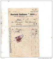 1908 FATTURA  FIRENZE SOCIETÀ ITALIANA IDRO - Italy