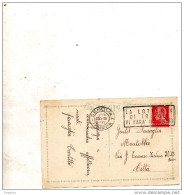 1937 CARTOLINA CON ANNULLO GENOVA   + LA LOTTERIA DI TRIPOLI VI FARA' MILIONARI - Marcophilia