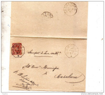 1897 LETTERA CON ANNULLO OTTAGONALE   CORREZZO  VERONA + CASALEONE - Storia Postale