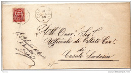 1890 LETTERA CON ANNULLO  CORREZZO  VERONA - Marcofilie