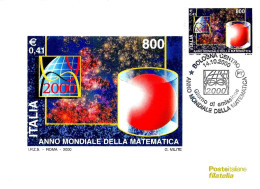 ITALIA ITALY - 2000 BOLOGNA Anno Mondiale Della MATEMATICA Annullo Fdc Su Cartolina PT - 2828 - Computers