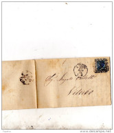 1875  LETTERA CON ANNULLO ANCONA + VITERBO - Marcophilie