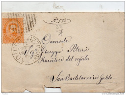 1883  LETTERA CON ANNULLO AQUILA + S.BARTOLOMEO IN GALDO - Marcofilía