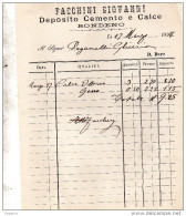 1898 BONDENO -  DEPOSITO CEMENTO E CALCE - Italië