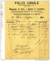 1892 FATTURA FIRENZE -  MAGAZZINO DI CARTA - Italy