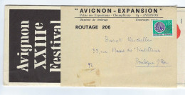 Programme Festival AVIGNON De 1969 Sous Bande Affranchie Timbre Préoblitéré Monnaie Gauloise - 1964-1988