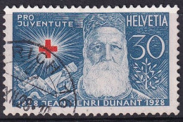 1928, 1. Dez. Pro Juventute 100. Geburtstag Von Henri Dunant Zumst. 48 / MiNr. 232 Mit Stempel ZÜRICH 16 - Usados