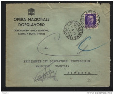 1940  LETTERA CON ANNULLO LASTRA A SIGNA  FIRENZE - Poststempel