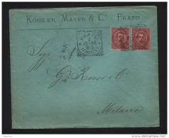 1893   LETTERA   CON ANNULLO PRATO FIRENZE - Poststempel