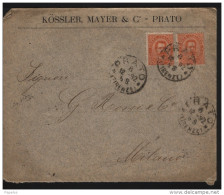 1892 LETTERA  CON ANNULLO PRATO FIRENZE - Storia Postale