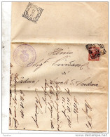 1910 LETTERA CON ANNULLO MERCATO SARACENO VERONA - Storia Postale