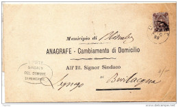 1898  LETTERA CON ANNULLO MINERBE VERONA - Marcophilia