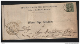 1877  LETTERA CON ANNULLO BOLOGNA - Marcofilía