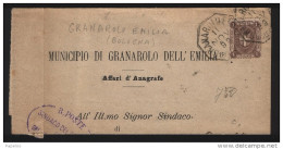 1899  LETTERA CON ANNULLO  GRANAROLO DELL'EMILIA BOLOGNA - Marcofilie