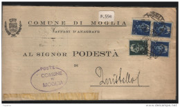 1945  LETTERA  CON ANNULLO MOGLIA MANTOVA - Marcophilie