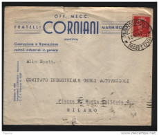 1945 LETTERA  CON ANNULLO MARMIROLO  MANTOVA - Storia Postale