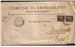 1934 LETTERA  CON ANNULLO CROGNALETO  TERAMO - Marcophilia