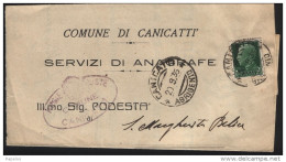 1935  LETTERA CON ANNULLO CANICATTI' AGRIGENTO - Marcofilía