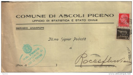 1939  LETTERA CON ANNULLO ASCOLI PICENO - Storia Postale