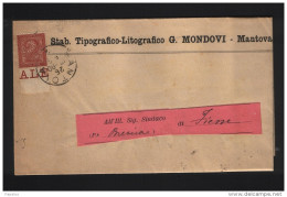 1890 LETTERA CON ANNULLO MANTOVA - Storia Postale