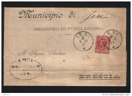 1910 LETTERA   CON ANNULLO IESI - Storia Postale