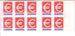 FRANKREICH MH MIT 10 X MI-NR. 3363 POSTFRISCH(MINT) MITLÄUFER 1999 SELBSTKLEBEND - EINFÜHRUNG DES EURO - Europäischer Gedanke