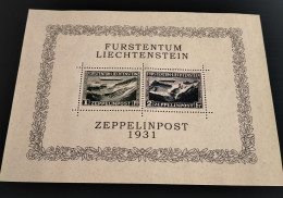 Liechtenstein 1931 Zeppelin Airmail Sheet MNH - Blocchi & Fogli