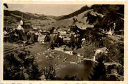 Oberstaufen, Allgäu, Blick Vom Schloss Und Schwimmbad - Oberstaufen