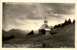 Allgäu, Bergkapelle A.d.Hochwies-Alpe über Oberstaufen - Steibis - Oberstaufen