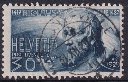 1929, 1. Dez. Pro Juventute Nikolaus Von Flüe (1417-1487), Einsiedler Zumst. 52 / MiNr. 238 Mit Stempel MARTIGNY-VILLE - Gebruikt