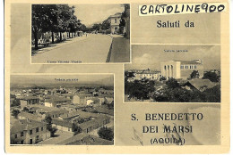 Abruzzo-l'aquila-s.benedetto Dei Marsi Vedute Vedutine Animate Saluti Da S.benedetto Dei Marsi Anni 50 60 - Autres & Non Classés