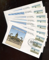 "BERLIN" 1987, Automatenmarke Mi. 1 Auf 7 FDC Mit 19 Werten (A1221) - Machine Labels [ATM]