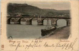 Trier, Grüsse, Porta Nigra -Landseite - Trier