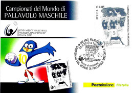 ITALIA - 2010 MILANO Campionati Mondo Pallavolo Maschile FIVB VOLLEY WORLD CHAMPIONSHIP Su Cartolina PT Fdc - 5936 - Volley-Ball