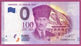 0-Euro TUAM 2019-1 ANKARA - 27 ARALIK 1919 - Pruebas Privadas