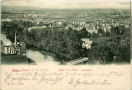 Gera, Reuss, Blick Vom Weinberg Auf Schloss Und Stadt - Gera